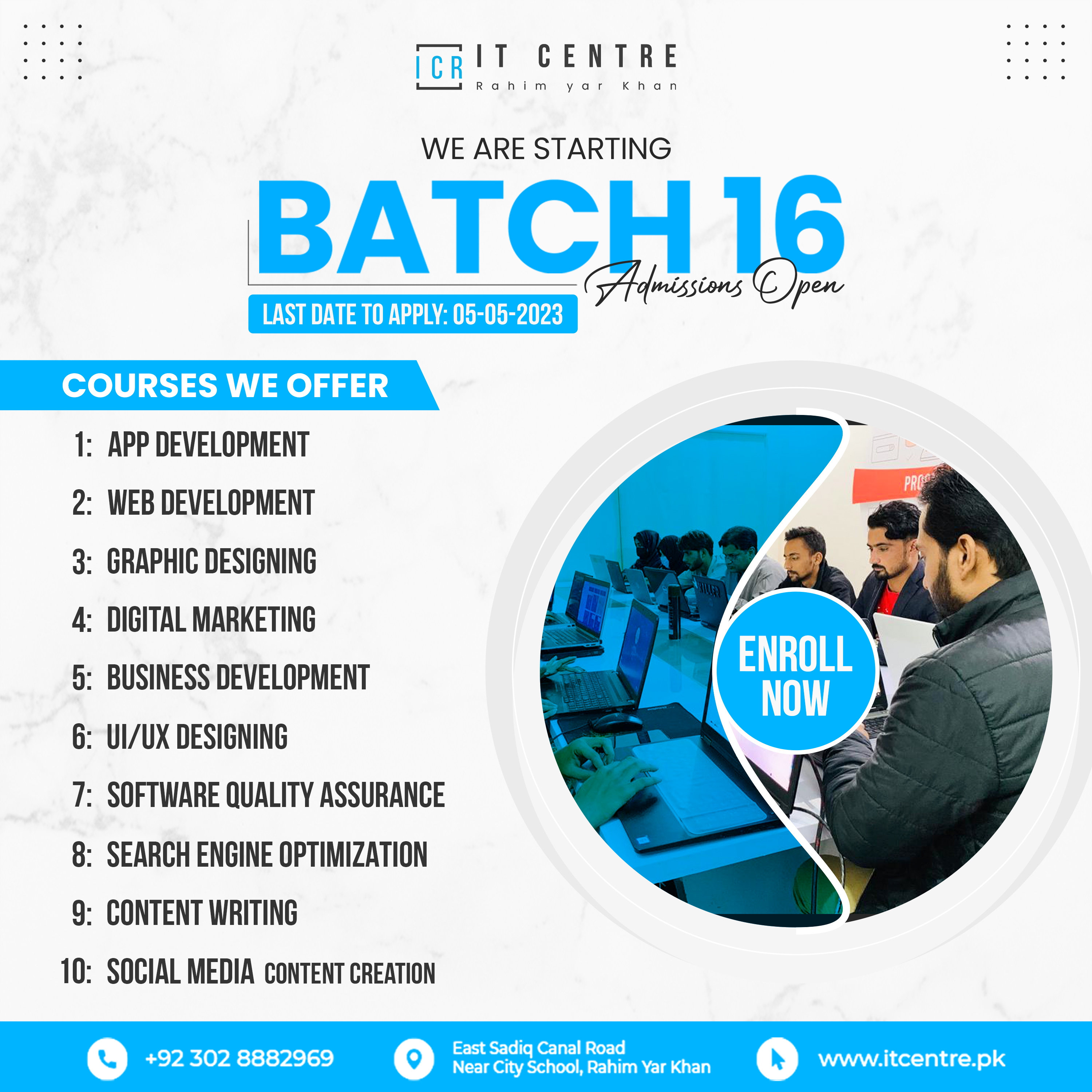 admissions open batch-16